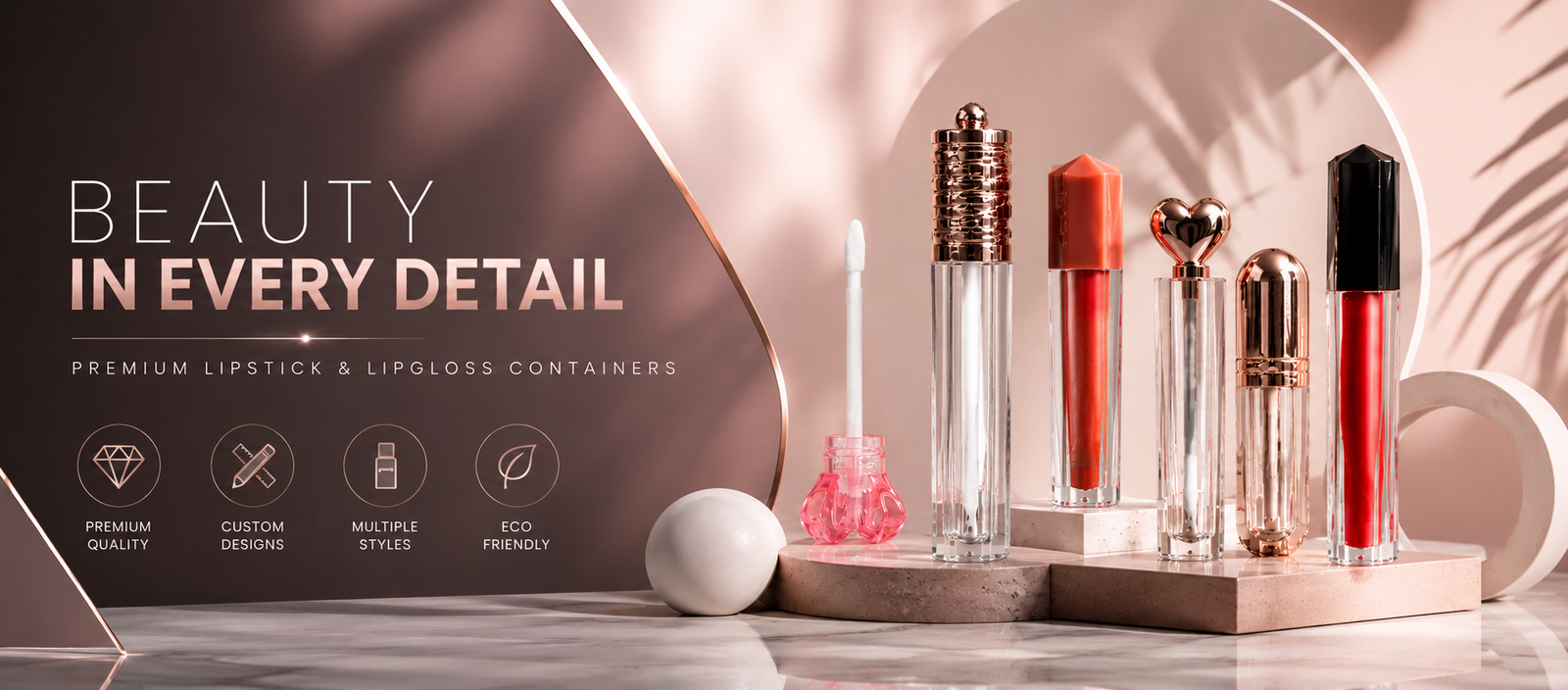 Beauty in every detail — premium lipstick & lip gloss containers
